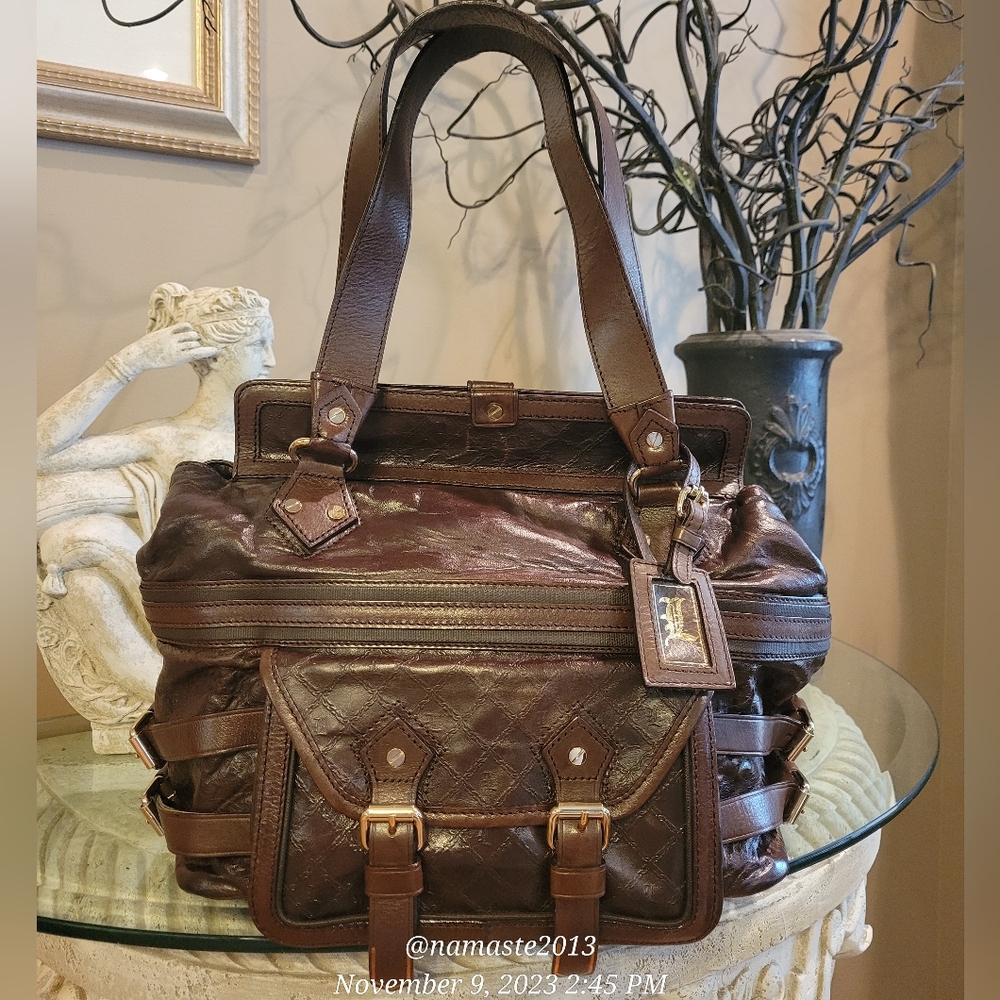 L.A.M.B. by Gwen Stefani Leather Satchel Luxury Designer Handbag #620 - Picture 11 of 17